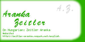 aranka zeitler business card
